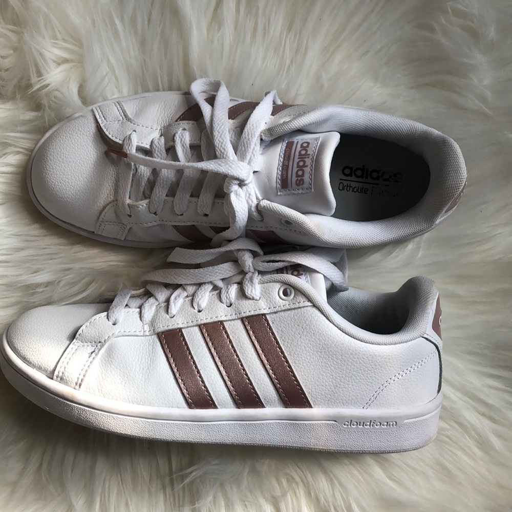 Adidas sneakers white/rose gold size 7 1/2
